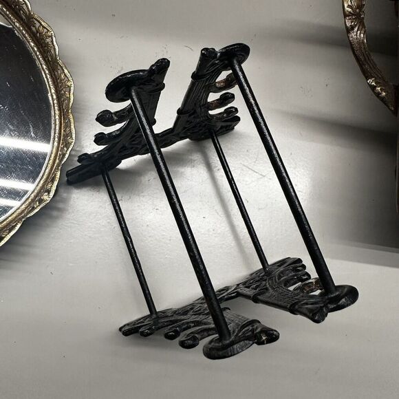 Vintage Cast Iron Victorian Quill Pen Pencil Stand Office Collectibles Rare Vtg - Picture 4 of 12